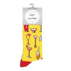 NWT Cocktails socks Izzy and Oliver - yellow